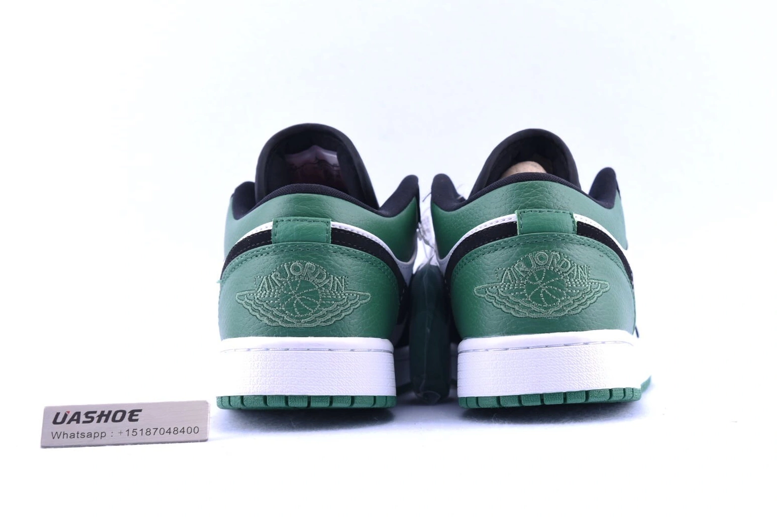 553558-113 Mystic Jordan 1 White Low  Black Green 1208